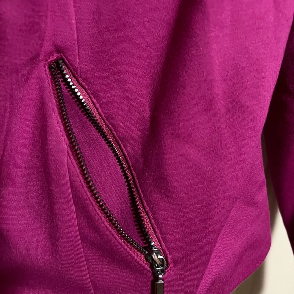 Lane Bryant Casual Career Jacket with zippers size 16 Fushia - Picture 7 of 14